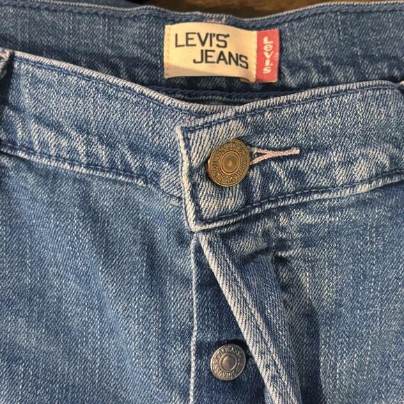 Vintage Levi's A-Line Denim Maxi Skirt - size 13 Juniors (Women's Medium) - Picture 5 of 5